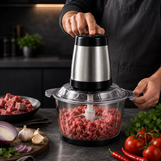 Prepara tus ingredientes en segundos con potencia, capacidad familiar y acero inoxidable premium - Procesador De Alimentos 2L
