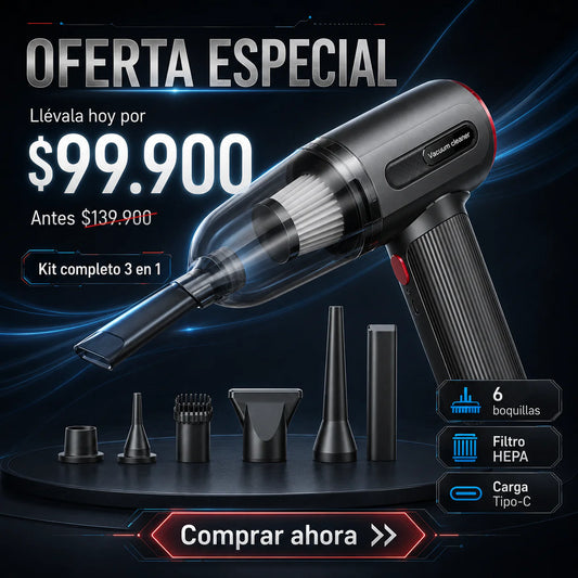 Limpieza rápida donde una aspiradora grande no llega - Aspiradora Sopladora 6 en 1