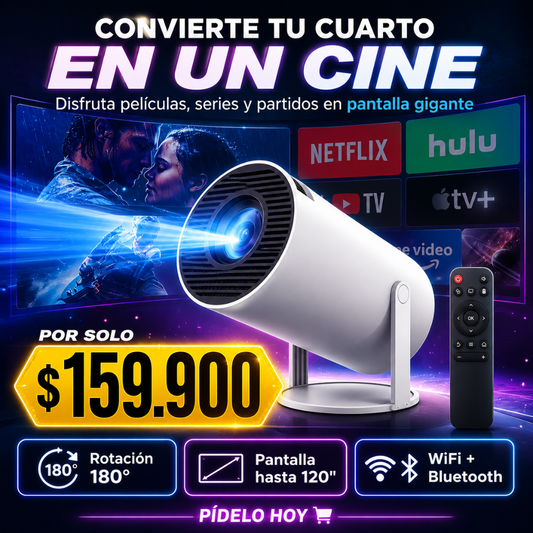 Convierte cualquier pared o techo en tu propio cine portátil - Mini Proyector HY 300